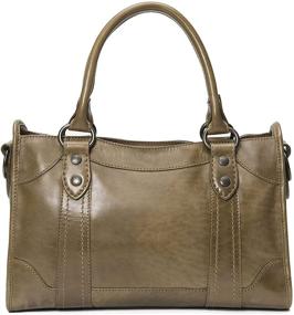 img 3 attached to 👜 FRYE Melissa Cognac Satchel - Women's Handbags & Wallets, Satchels