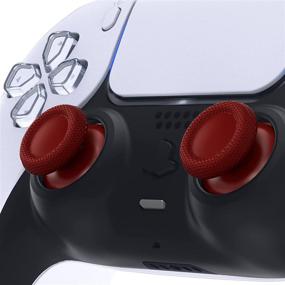 img 2 attached to 🔴 eXtremeRate Carmine Red Replacement Thumbsticks for Playstation 5 Controller | PS5 Analog Stick | Custom Joystick for All PS4 Model Controllers