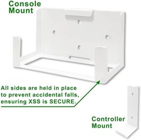 img 3 attached to 🎮 Xbox Series S Wall Mount - Console & Controller Wall Shelf Bracket Kit for XSS, Near/Behind TV Left/Right