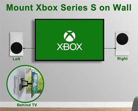 img 2 attached to 🎮 Xbox Series S Wall Mount - Console & Controller Wall Shelf Bracket Kit for XSS, Near/Behind TV Left/Right