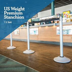 img 3 attached to 🔒 US Weight Heavy-Duty Premium Steel Stanchion Set with 7 Essential Occupational Health & Safety Products