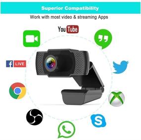 img 2 attached to 📷 YOLETO 1080P HD USB 2.0 Webcam with Built-in Microphone for Computer Streaming, Gaming, Video Conferencing, Lecture, and FaceTime