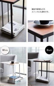 img 1 attached to YAMAZAKI Home Tower Side Table with Magazine Rack - Stylish White Design