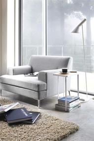 img 2 attached to YAMAZAKI Home Tower Side Table with Magazine Rack - Stylish White Design