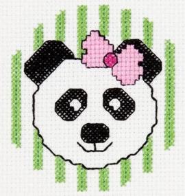 img 1 attached to 🐼 Bucilla Panda Mini Counted Cross Stitch Kit, 45425