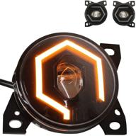🚚 пара высоких сверкающих противотуманных фар full led ‖ сборка противотуманных фар для грузовиков kenworth t660 и peterbilt 579 587 (водительская и пассажирская сторона) логотип