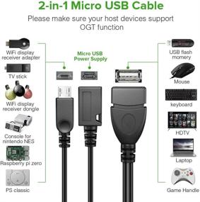 img 2 attached to 🔌 2-Pack ANDTOBO Micro USB OTG Adapter with Power for Fire Stick, Host Devices, and more - Enhanced SEO