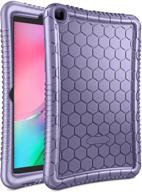 📱 fintie silicone case for samsung galaxy tab a 8.0 2019 (sm-t290 wi-fi, sm-t295 lte) - honeycomb series | kid-friendly, lightweight, shockproof cover in lilac purple logo