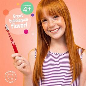img 2 attached to 🍭 Vitaminpaste Kids Toothpaste: Multivitamins B3, B5, B6, D, E | Xylitol | Calcium | Fluoride-Free | Fresh Breath | Tarter-Fighting | Anti-Cavity | Safe to Swallow | 4.1oz | Bubble Gum Flavor