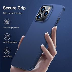 img 2 attached to 📱 TORRAS Slim Fit iPhone 13 Pro Case: Ultra Thin Lightweight Full Protection in Navy Blue