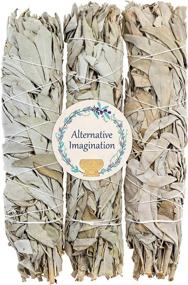 img 4 attached to Premium California White Sage Smudge Sticks - Alternative Imagination, 3 Pack (9 Inch) - Packaged in USA