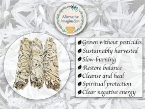 img 3 attached to Premium California White Sage Smudge Sticks - Alternative Imagination, 3 Pack (9 Inch) - Packaged in USA