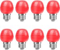 💡 efficient led red light bulb: 3w power, e26 base, g45 size - perfect for string lights and vanity illumination logo