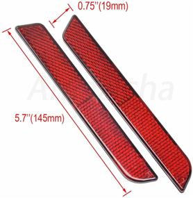 img 1 attached to 🔴 Amazicha Red Reflectors for Harley Latch Covers Saddlebags Side Visibility 1993-2013 - Improved SEO