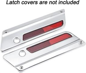 img 3 attached to 🔴 Amazicha Red Reflectors for Harley Latch Covers Saddlebags Side Visibility 1993-2013 - Improved SEO