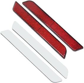 img 4 attached to 🔴 Amazicha Red Reflectors for Harley Latch Covers Saddlebags Side Visibility 1993-2013 - Improved SEO