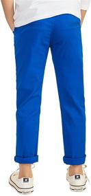 img 1 attached to 👖 Versatile BYCR Boys' Elastic Chino Cotton Pants: Perfect Fit for Kids Sizes 4-16