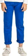 👖 versatile bycr boys' elastic chino cotton pants: perfect fit for kids sizes 4-16 logo