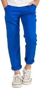 img 3 attached to 👖 Versatile BYCR Boys' Elastic Chino Cotton Pants: Perfect Fit for Kids Sizes 4-16