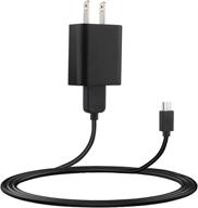 🔌 dericam 5v 1a micro usb wall charger & android charger cable - fast charging adapter for android smartphone, tablet, and security camera - 5ft/1.5m power cord - us plug (black) logo