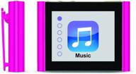 eclipse fit clip plus pk 8gb 1.8 mp3 + video player (pink) - portable multimedia entertainment device logo