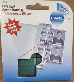 img 1 attached to 🔪 Carl Brands Personal Paper Trimmer Straight Replacement Blades, 4-Pack for RBT12 & RBT12N