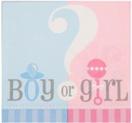 gender reveal beverage napkins 24ct logo