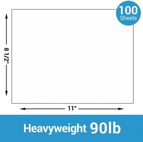 img 3 attached to 📄 Ohuhu White Cardstock Thick Paper 8.5" x 11", 100 Sheets, Heavyweight 90lb Cover Card Stock for DIY Crafts and Card Making