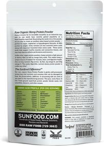 img 3 attached to 🌿 Sunfood Superfoods Hemp Protein Powder - Raw, Organic, Natural Flavor. 100% Pure Single Ingredient Plant-Based Protein Powder. High in Dietary Fiber and Amino Acids. Vegan, Gluten-Free. 8 oz Bag – Improved SEO