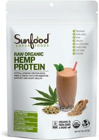 img 4 attached to 🌿 Sunfood Superfoods Hemp Protein Powder - Raw, Organic, Natural Flavor. 100% Pure Single Ingredient Plant-Based Protein Powder. High in Dietary Fiber and Amino Acids. Vegan, Gluten-Free. 8 oz Bag – Improved SEO