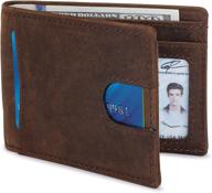 👔 nkpt premium grain leather men's wallet: ideal accessories for wallets, card cases & money organizers logo