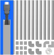 🔌 скрытие провода: 157 дюймов кабельного скрытого концентратора для одиночного силового кабеля, динамиков или телевизионных кабелей в доме или офисе - 10x l15.7in, w0.59in, h0.4in, cc03 серый, канал из пвх, поддающийся окраске логотип