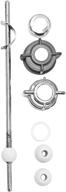 🚰 pfwaterworks pf0904 lavatory replacement pop-up drain repair kit: universal metal clip, moen compatible, adjustable pivot rod, chrome finish логотип