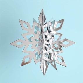 img 1 attached to 🌨️ CCINEE 12 Pieces Silver 3D Snowflake Hanging Garland with String for Christmas Winter Wonderland Decorations