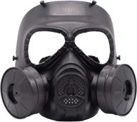 👻 airsoft gas mask tactical full face safety mask with skull design for cosplay, costume, halloween, and masquerade parties logo