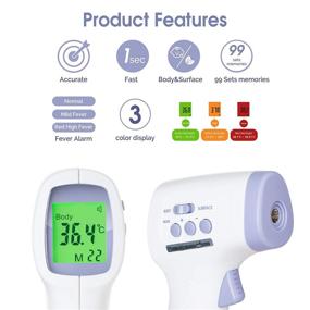 img 3 attached to 🌡️ Cheri Non Contact Infrared Forehead Thermometer: Touchless Digital Scanner for Fever, Adults &amp; Babies
