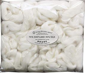img 4 attached to 🧶 Soft & Lofty Shetland Wool Tussah Silk Combed Top Roving: Perfect for Spinning, Felting, Blending