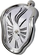 🕰️ surrealistic salvador dali inspired melted clock - decorative watch for desk, shelf, and table - funny home decor and office desk clock - best birthday gift idea - by creatov logo