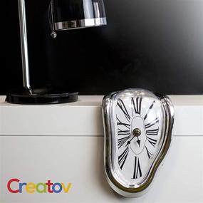 img 1 attached to 🕰️ Surrealistic Salvador Dali Inspired Melted Clock - Decorative Watch for Desk, Shelf, and Table - Funny Home Decor and Office Desk Clock - Best Birthday Gift Idea - by Creatov