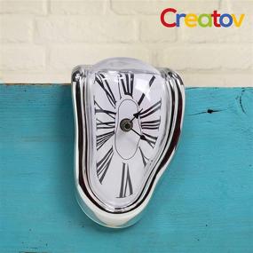 img 2 attached to 🕰️ Surrealistic Salvador Dali Inspired Melted Clock - Decorative Watch for Desk, Shelf, and Table - Funny Home Decor and Office Desk Clock - Best Birthday Gift Idea - by Creatov