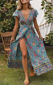 img 3 attached to ZESICA Womens Bohemian Floral Printed Women's Clothing