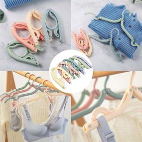 img 2 attached to 🧳 10 Pack Portable Folding Travel Hangers - Foldable Clothes Drying Rack for Travel - Travel Accessories for Clothes