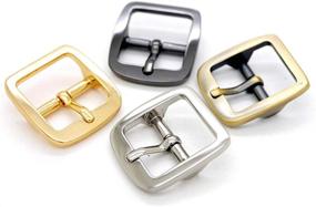 img 4 attached to 🔲 CRAFTMEMORE 3/4 Inch Single Prong Belt Buckle Square Center Bar Buckles - Craft Accessories SC04