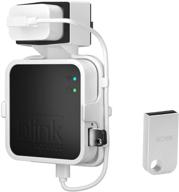 🔌 convenient outlet wall mount with 64gb flash drive for blink sync module 2: simple mount bracket holder for all-new blink outdoor & indoor home security camera - includes easy mount short cable logo