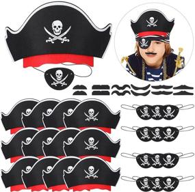 img 4 attached to Captain Mustaches Patches Cosplay Caribbean