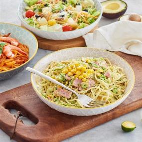 img 1 attached to 🍲 Peaceful serving: Discover the perfect Pasta Salad bowls from Peacehome