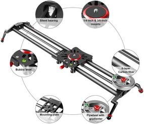 img 2 attached to GVM Camera Slider, 31”/80cm Carbon Fiber Dolly Rail Track Stabilizer – Sturdy Video Shot Slider with 6 Bearings for DSLR Camera DV Video, Movie, and Photography