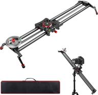 gvm camera slider, 31”/80cm carbon fiber dolly rail track stabilizer – sturdy video shot slider with 6 bearings for dslr camera dv video, movie, and photography logo