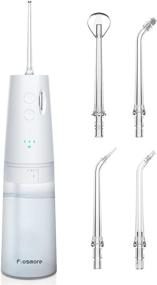 img 4 attached to Adjustable Cordless Water Flosser | Portable Dental Flossers with 4 Replacement Jets | Waterproof IPX7 Oral Irrigator for Home & Travel