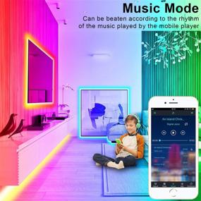 img 2 attached to 🎉 100FT LED Strip Lights - Color Changing Music Sync LED Light Strips, Bluetooth Remote Controlled LED Strip Lights, 5050 RGB LED Strip Lights for Bedroom, Home Party, and Decoration